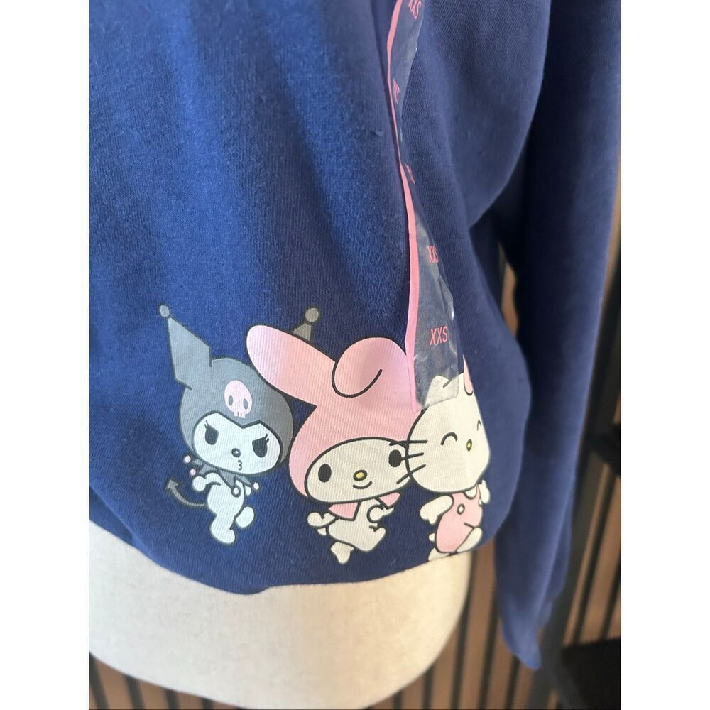 Hello Kitty and Friends by Sanrio Blue sweatshirt Graphic Print size xxs NWT - Picture 2 of 6